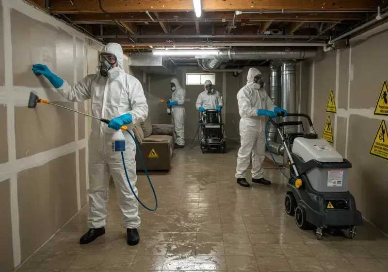 Basement Moisture Removal and Structural Drying process in Fall City, WA